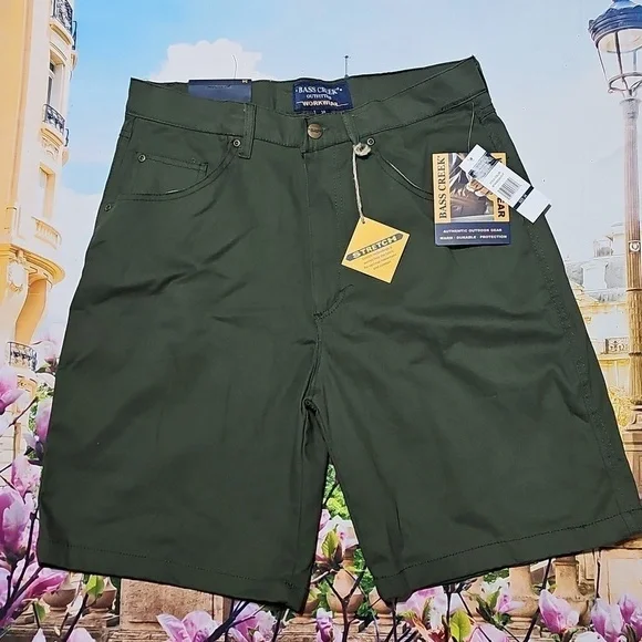 Bass Creek Outfitters Green Shorts Size 34 NWT - Picture 1 of 4